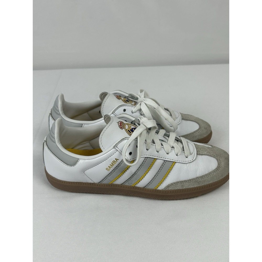 Adidas Samba Real Madrid White Gum Soccer Shoes HQ7032 Mens 7 Womens 9
